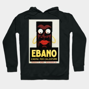 EBANO Leather Shoe Polish Cream Vintage Italian Art Deco Advertising Hoodie